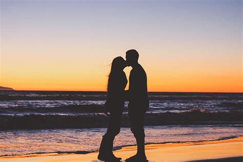 People Man Woman Couple Love Silhouette Heart Sweet Intimate Sunset Pxfuel