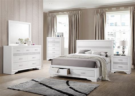 Miranda Contemporary White Queen Storage Bed Atl All The Luxury