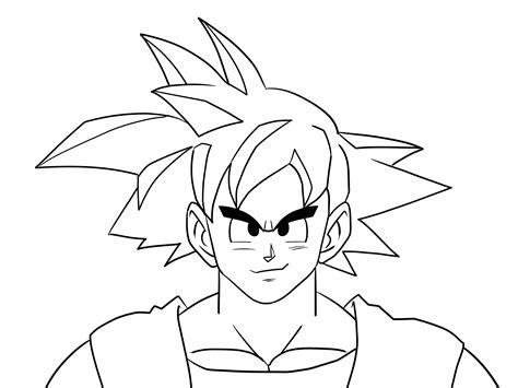Goku A Lapiz Dibujos De Colorear