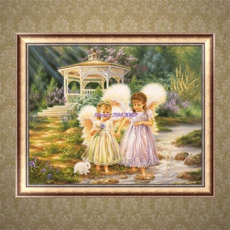 2017 New Cute Little Angels Diamond Embroidery 5d Diamond Diy Painting