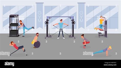 Cartoon Bodybuilding Men Gym Fitness Hi Res Stock Photography And