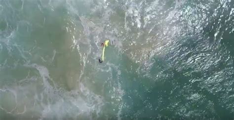View Aerial Drone Used To Save Two Swimmers Lives In Australia