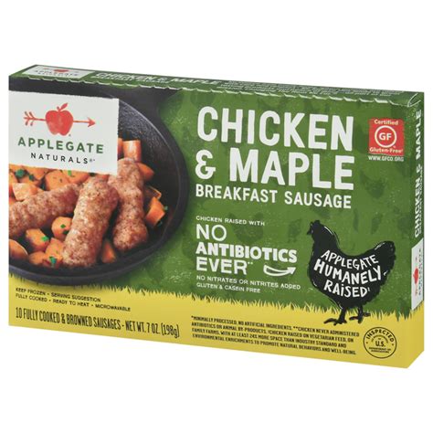 Applegate Natural Chicken And Maple Breakfast Sausage 10 Ct Hy Vee