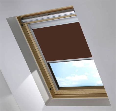 Brown Roof Skylight Blind For Rooflite Windows Cheapest Blinds Uk Ltd
