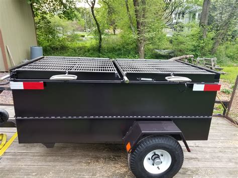 Charcoal Chicken Grill With Wheels And Hitch Badgers Millside Farm