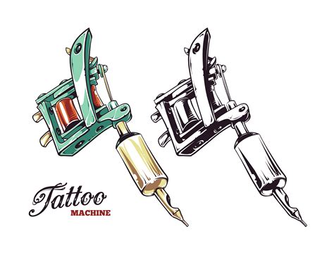 Tattoo Gun Vector At Collection Of Tattoo Gun Vector Free For Personal Use