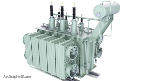 High Voltage Power Distribution Transformer 3d Model Download