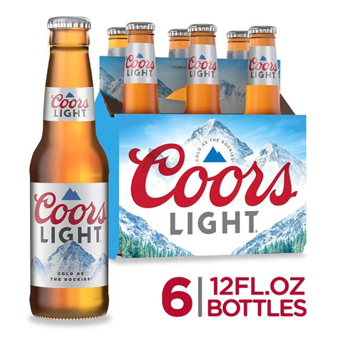 Coors Light Beer Light Lager Beer 6 Pack Beer 12 Fl Oz Bottles 42