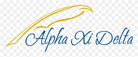 Alpha Xi Delta Letters White Alpha Xi Delta Letterhead Text