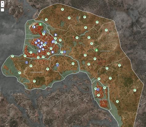 Map Location Of All Places Of Power Gwent Players And Gwent Card Traders Xboxachievements Com