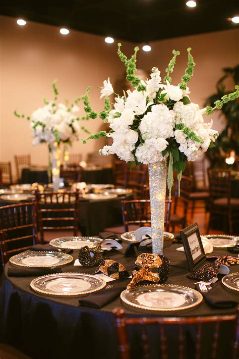 Tall Hydrangea Centerpieces With Glowing Led Lights In Vase