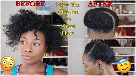 Type 4 hair, specifically 4c hair type is still very much underrepresented in the media. How To Style Clip Ins On Short Natural Hair - YouTube