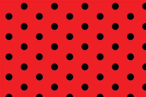Abstract Black Polka Dots On Red Background Pattern Design 21526529