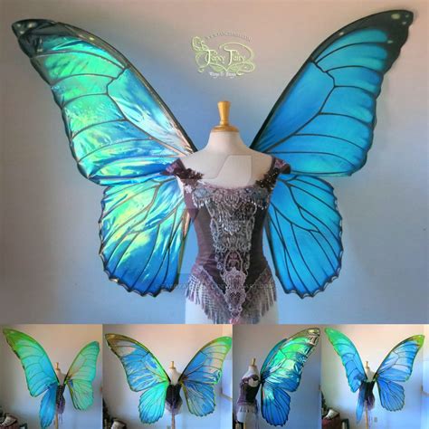 Giant Blue Morpho Iridescent Fairy Butterfly Wings Butterfly Fairy