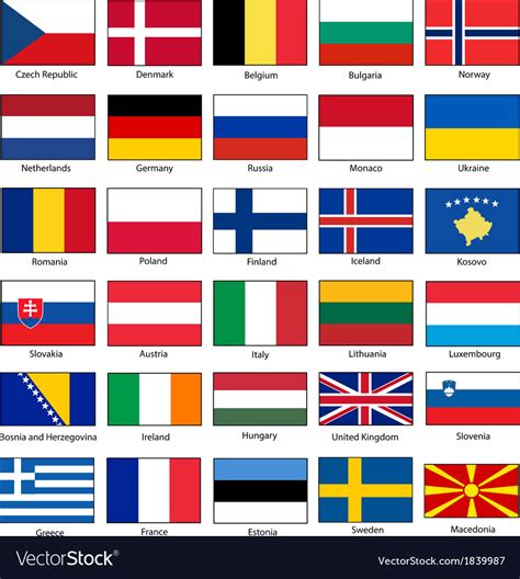 Collection by britannica digital learning. Flags of Europe Set Royalty Free Vector Image - VectorStock