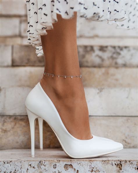 White Pearl Pins Wedding Bells Wedding High Heels Louis Vuitton