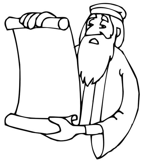 Prophet Isaiah Coloring Page Sketch Coloring Page