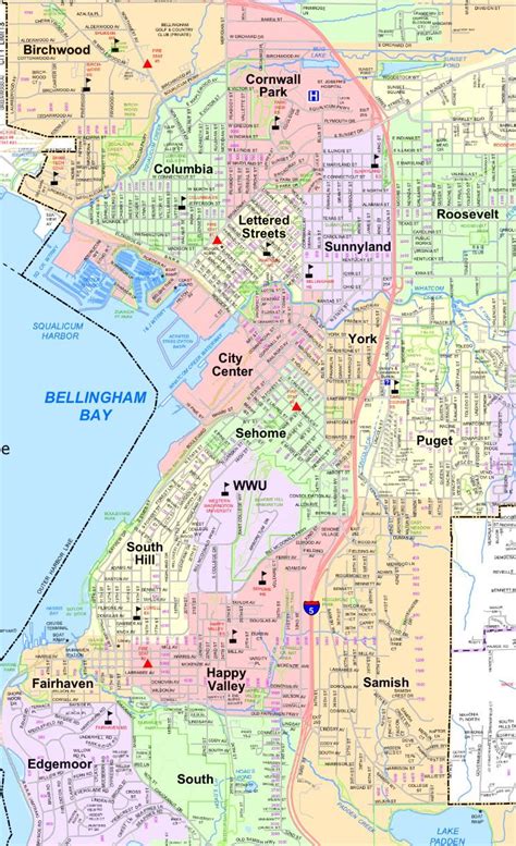 Bellingham Washington Neighborhood Map Bellingham Washington