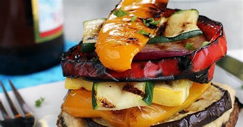 Gluten Free Goddess Recipes Grilled Vegetable Stack Lemon Hummus