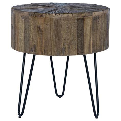 Libby Canyon Contemporary Accent End Table With Hairpin Legs Walkers