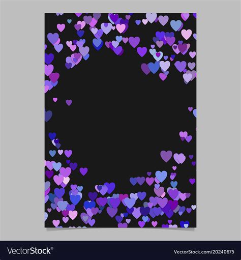 Random Heart Page Border Background Design Love Vector Image