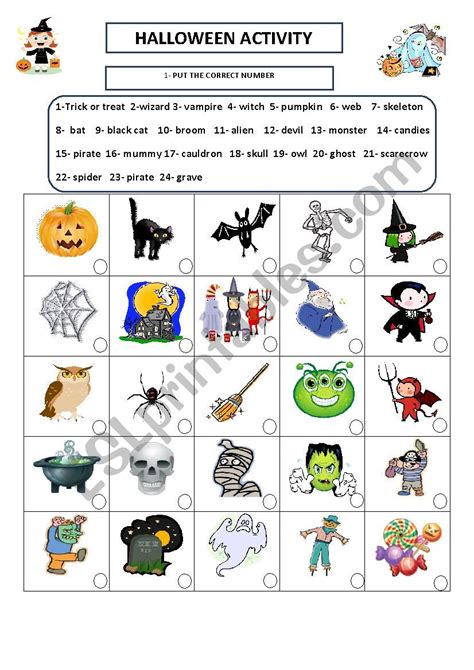 Halloween Activities Esl Worksheet By Saletesal