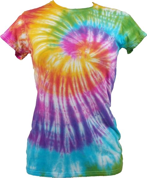 Tie Dye Womens Rainbow Spiral T Shirt 702251 Ladies T Shirt Multicolore