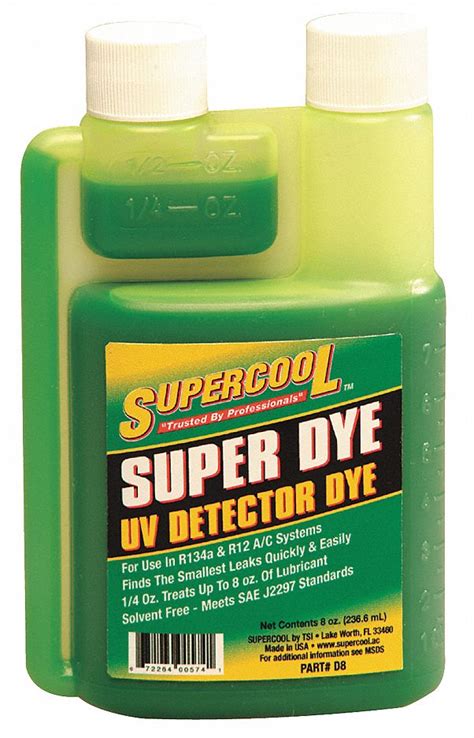 Supercool Leak Detection Dye 8 Oz Container Size Leak Detection Dye