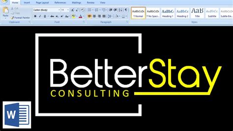 How To Make Text Logo In Microsoft Word Ms Word Logo