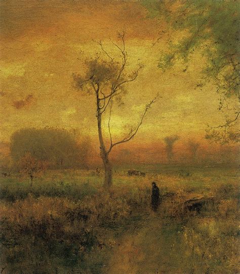 Sunrise By George Inness 1887 Painting By Dk Digital Antique Tonalist