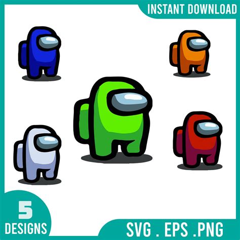Among Us Svg Instant Download Video Game Silhouette Svg Etsy