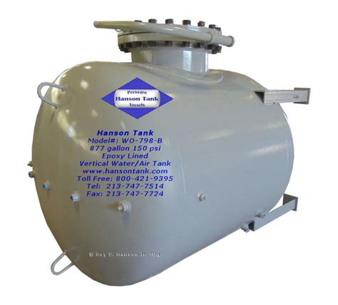 Asme Pressure Vessels 877 Gallon Custom Asme Vertical Chilled Water