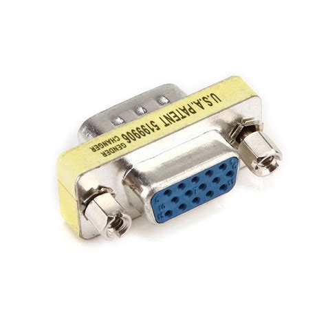 Vga Db15 Serial D Sub Adaptor 15 Pin D Sub Hd Svga Mini Gender Changer