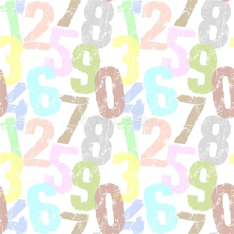 Seamless Numbers Pattern And Background Vector Illustration Stock