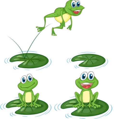 Clip Art Of A Frogs And Lily Pads Illustrations Royalty Free Vector