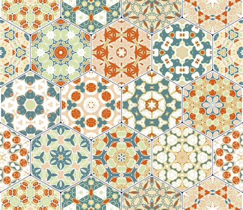 Bright Seamless Pattern Tiles Stock Vector Illustration Of Ceramic