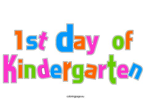 Search images from huge database containing over we have collected 37+ free printable kindergarten coloring page images of various designs for you to color. Free printable 1st day kindergarten - Coloring Page