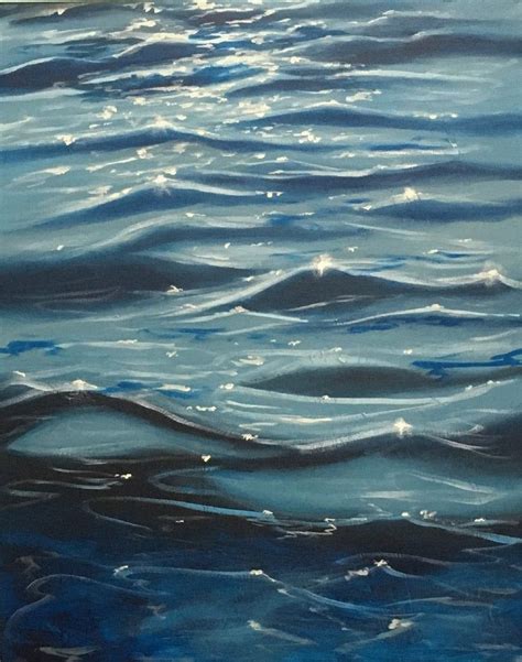 Calm Waters Acrylic On Canvas Etsy In 2020 Water Painting Ocean