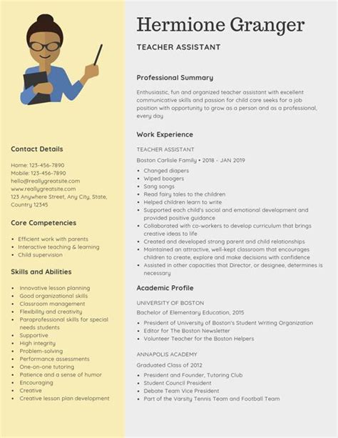 A proven job specific resume example + writing guide for landing your next job in 2021. Teacher Assistant Resume Samples & Templates [PDF+Word ...