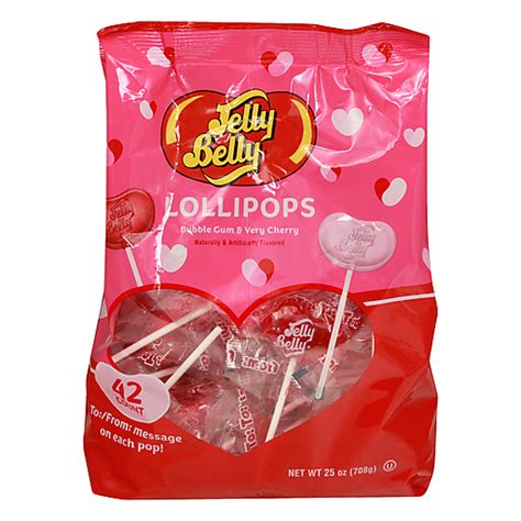 Jelly Belly Bubble Gum And Very Cherry Lollipops 42 Ea Northgate Market
