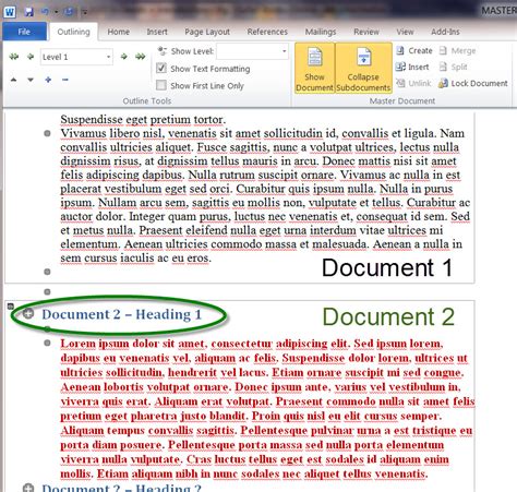 How To Combine Multiple Ms Word 2007 Or 2010 Documents In A Master