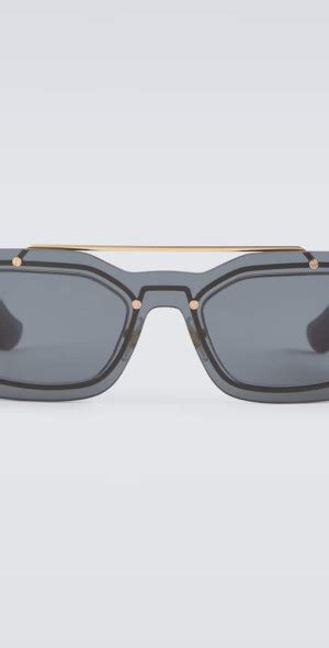 Versace Medusa Biggie Rectangular Sunglasses