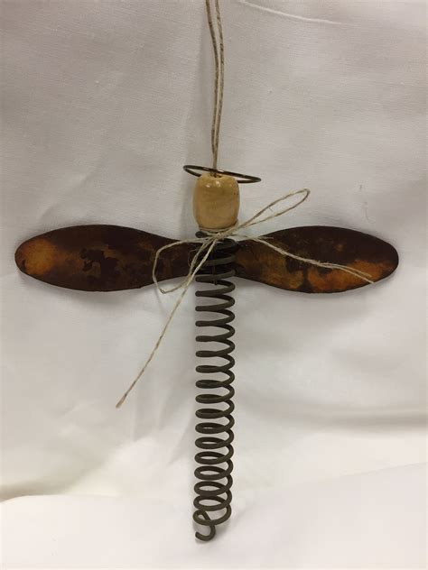 I Created This Primitive Angel Ornament Using A Rusty Bed Spring A