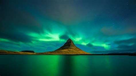 Kirkjufell Mountain And Aurora Borealis Iceland Backiee