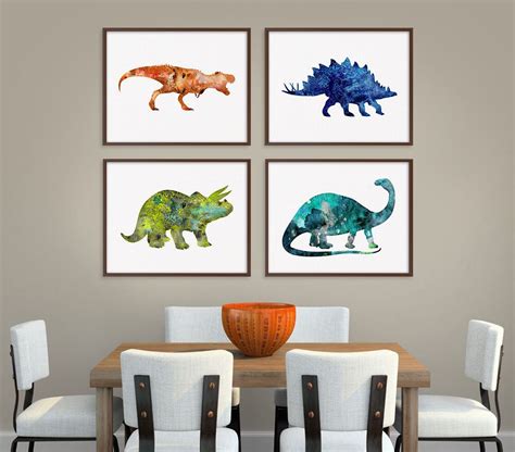 Most relevant trending newest best selling. Dinosaur Art Print, Set of 4 Prints, Dinosaur Poster ...