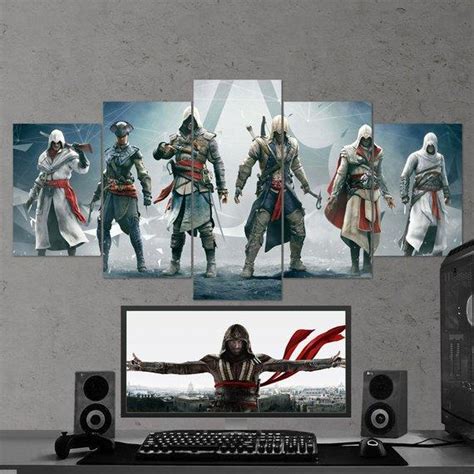 Assassins Creed Altair 06 Gaming 5 Panel Canvas Art Wall Decor