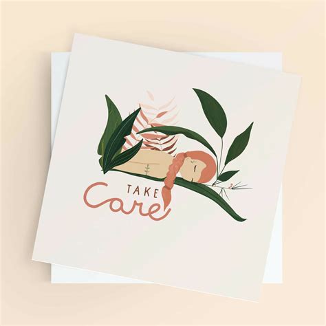 Take Care Greeting Card By Bojourn