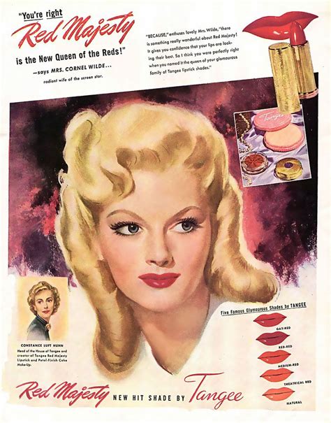 new queen of the reds james vaughan flickr 1940s makeup vintage makeup ads retro makeup