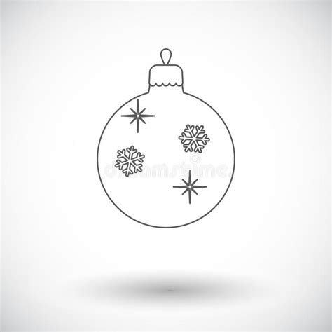 Icono Plano De La Bola De La Navidad Ilustración Del Vector
