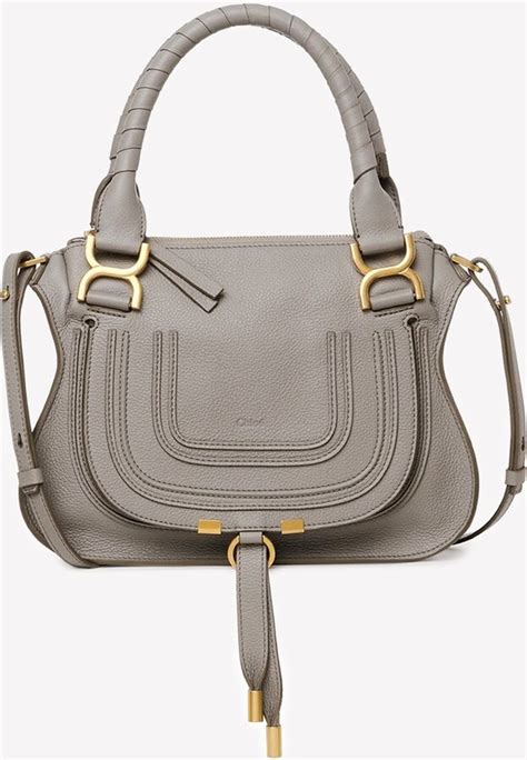 Chlo Small Marcie Top Handle Bag In Grained Leather Shopstyle